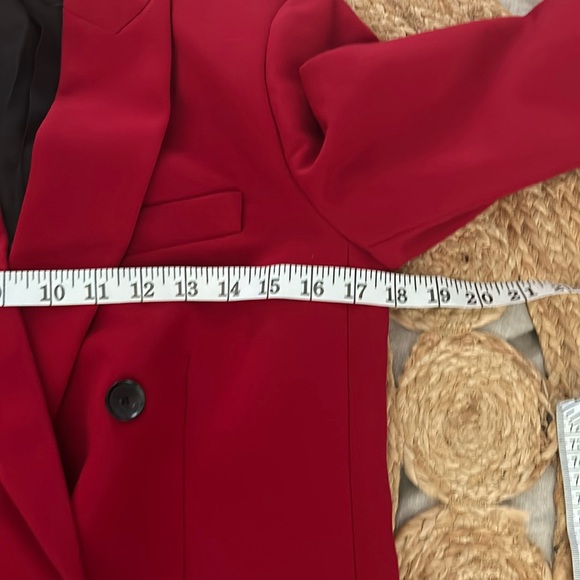 Zara Like New Double Breasted Blazer Jacket in Deep Red. Size S - Picture 7 of 14